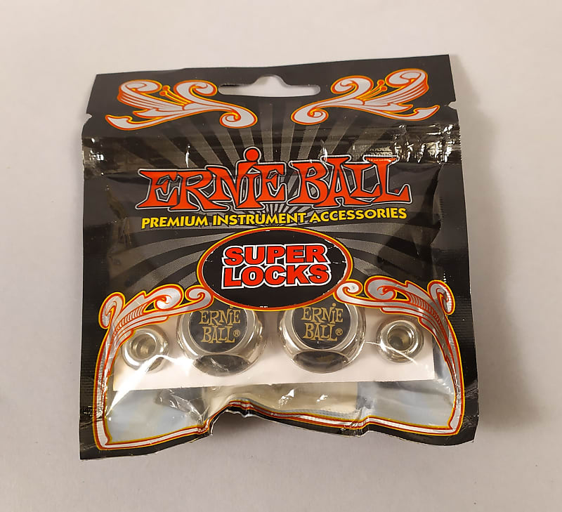 Ernie Ball Chrome Super Lock Strap Locks Reverb