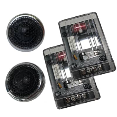 Massive Audio CT1X 100 Watts RMS Multi Mounting 25mm Silk Dome Chrome Tweeters for sale