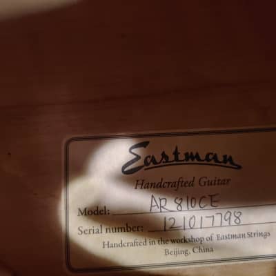 Eastman AR810CE 2010s - Natural image 2