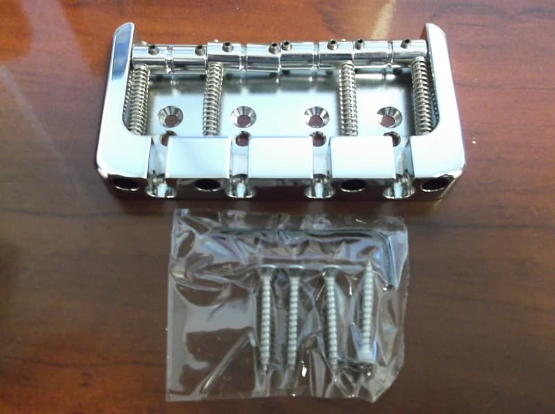 Hipshot 4-String B Aluminum Bass Bridge .812" String Spacing, | Reverb