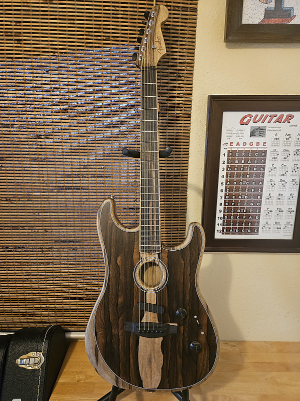 Fender American Acoustasonic Telecaster Exotic Ziricote | Reverb