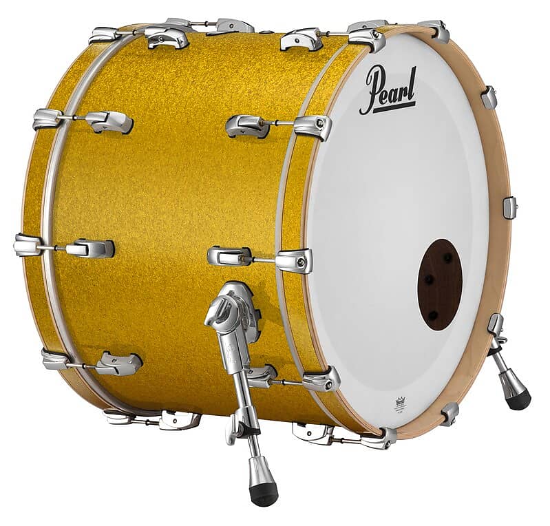 Pearl Music City Custom Reference Pure 22x20 Bass Drum W/ Mount VINTAGE GOLD SPA image 1