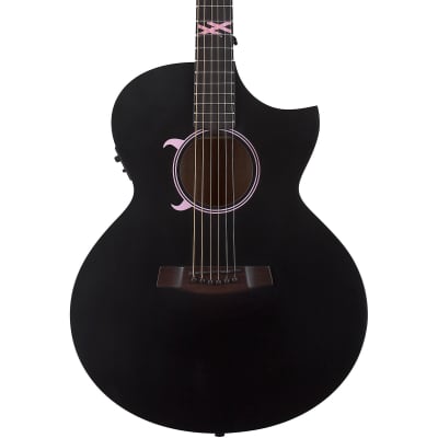 Schecter Machine Gun Kelly Acoustic Electric Guitar, Rosewood Fretboard, Satin Black for sale