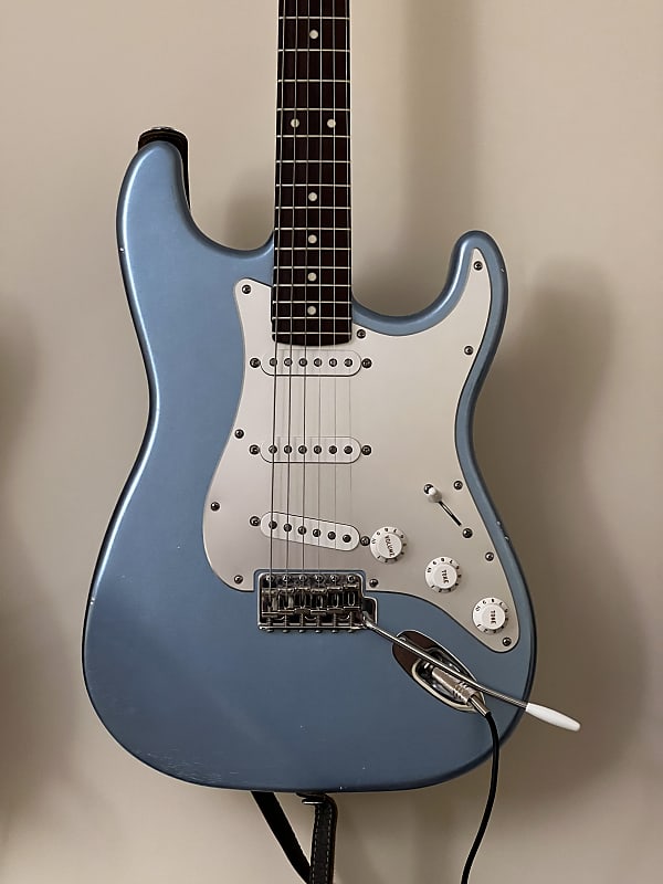 MJT Stratocaster body VTS 2023 - Ice Blue Metallic (nitrocellulose) light relic image 1