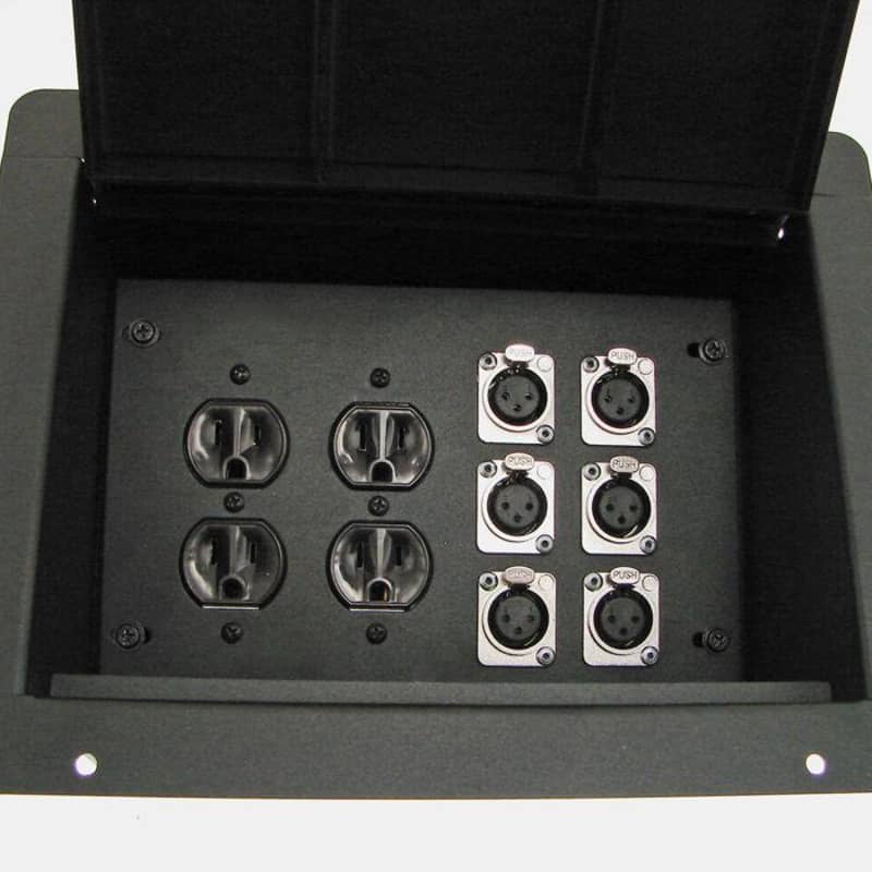 ProCraft Pro Audio Recessed Pocket Floor Box.2 AC Duplex 6