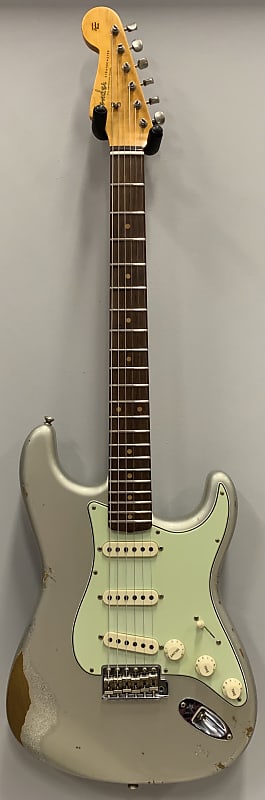 Fender Custom Shop Stratocaster 59 reverse Relic AIS ov SIS 2020 Relic Aged Inca Silver over Silver image 1