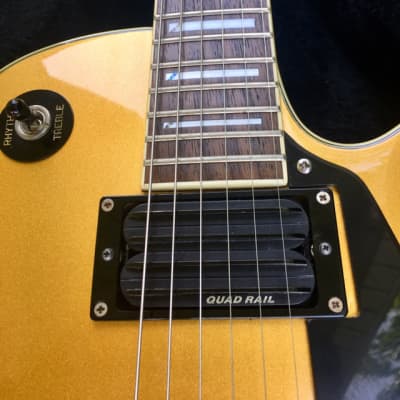 RARE Fender Squier M-77 M77 Goldtop Les Paul Singlecut style electric guitar w/ Gator case image 3