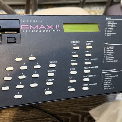 E-MU Systems EMAX II model 2213 16 Bit Digital Sound System 1989 - Black