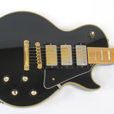 Gibson  Les Paul Custom 1977 Black Beauty ~ Rare One Off Triple Pickup with Maple Fingerboard image 5
