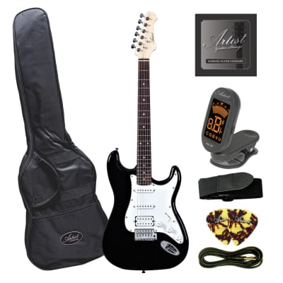 Artist STH Black Electric Guitar with Humbucker image 1