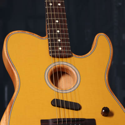 Fender Acoustasonic Player Telecaster Acoustic Electric Guitar in Butterscotch Blonde image 3