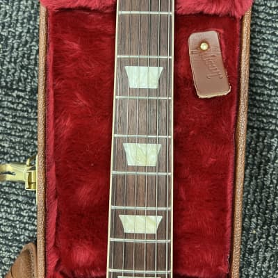 Gibson *MOD* Les Paul Standard '50s Left Handed 2021  Lefty Burnt Orange / Gold Racing Stripe image 11