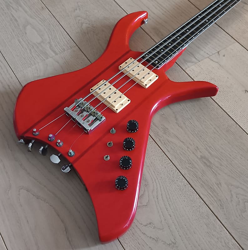 Kramer XL 8 string bass 1980 Red image 1