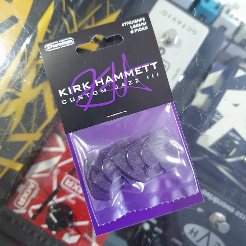 Jim Dunlop Kirk Hammett Custom Jazz III Picks (Purple) Reverb