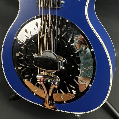 Recording King Dirty 30's Minnie Bucker Acoustic-Electric Resonator Guitar Wabash Blue image 4