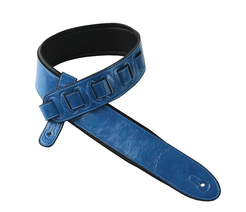 Walker and Williams G21 Deep Turquoise Guitar Strap with Reverb