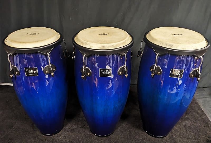 Set of 3 Congas with Basket Stands | Reverb