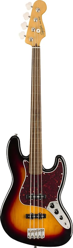 Squier Classic Vibe '60s Jazz Bass Fretless 4-String 3-Color Sunburst image 1
