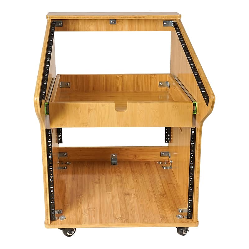 STBR-M11X8 | DIY 8U Solid Carbonized Bamboo Studio Rack w