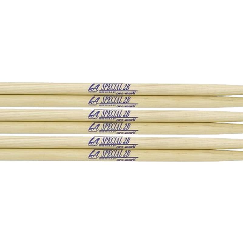 4 PACK Promark LA Special 2B Wood Tip Drumstick, LA2BW-4