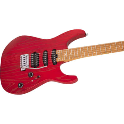 Charvel Pro-Mod DK24 HSS 2PT CM Ash Electric Guitar, Caramelized Maple Fingerboard, Red Ash image 6