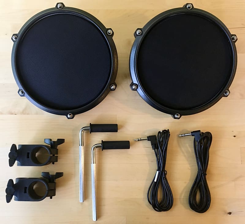 Set of 2 - NEW Alesis Turbo 8" Single-Zone Mesh Pads Pack-Drum,Clamp,Rod,Cable 1 image 1