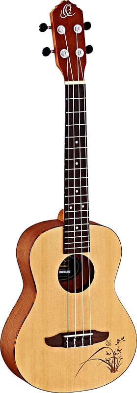 Ortega Guitars RU5-TE Bonfire Series Tenor Ukulele with Tortoise Binding and Laser Etching image 1