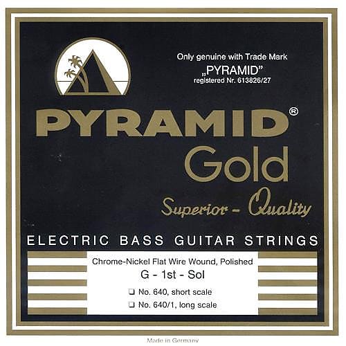 Pyramid Gold Flatwound Long Scale 5 String Bass Strings 40-120 image 1