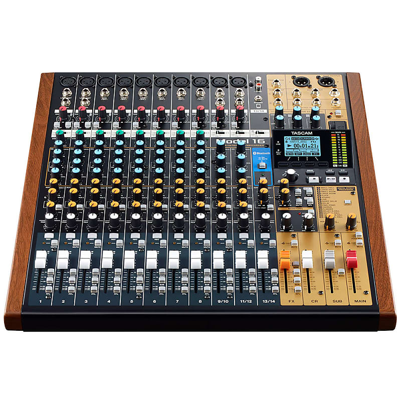 Tascam Model 16 16-Channel Compact All-in-One Integrated Studio Mixer image 1