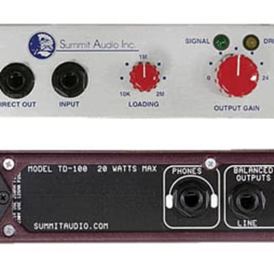 Summit Audio TD100 Instrument Preamp + Direct Box, TD100 image 2
