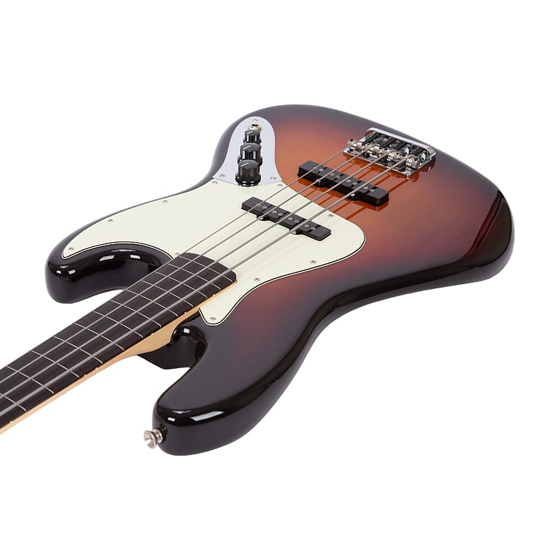 2019 Fender American Professional Fretless Jazz Bass Guitar, RW FB, 3-Tone  Sunburst, US19024602