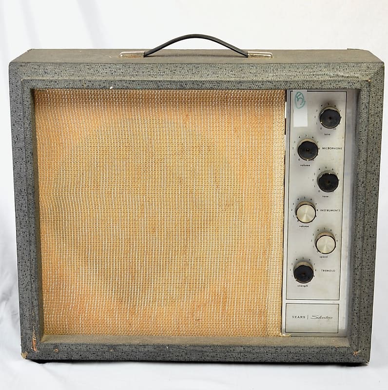 Silvertone Model 1482 5-Watt 1x12 Guitar Combo 1960s - Black image 1