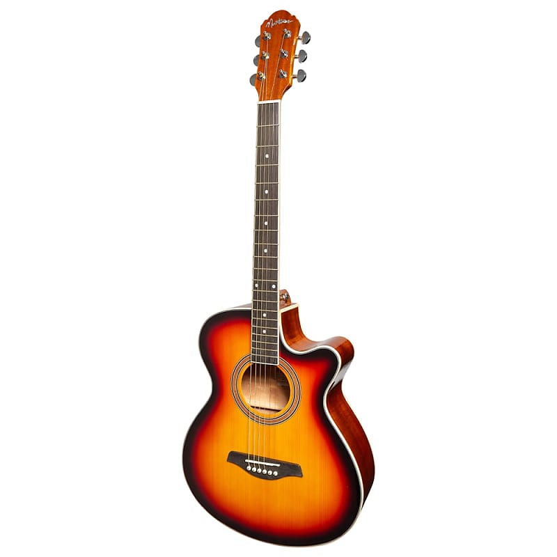 Martinez '41 Series' Folk Size Cutaway Acoustic-Electric | Reverb