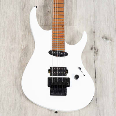 Balaguer Select Diablo Retro 27-Fret Guitar, Roasted Maple Fretboard, Floyd Rose, Gloss Solid White for sale