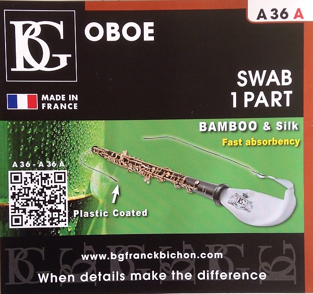 BG A36A Bamboo/Silk Oboe Cleaning Swab image 1