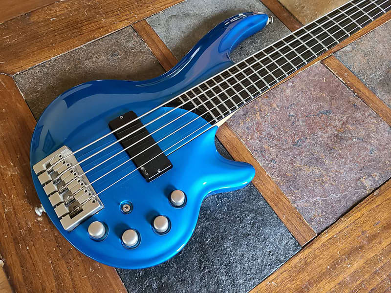 Cort Curbow 5-string active bass - blue | Reverb