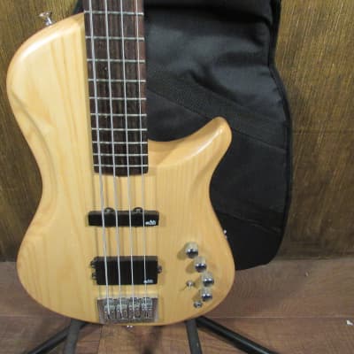 Brubaker Brute MJXSC-4 Natural Single Cut Bass With Fender Gig Bag for sale