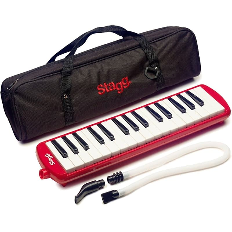 Stagg MELOSTA32RD Red Plastic Melodica Reed Keyboard 32 keys Reverb