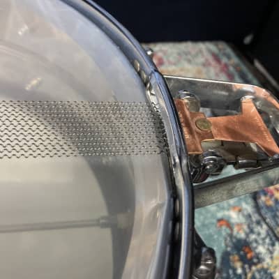 Ludwig 14"x5" 410 Super Sensitive Snare Drum. Early 1960s Pre-Serial Number - Chrome Over Aluminum. image 21