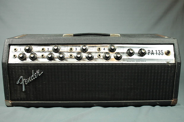 Fender  PA 135  1977-84 Black Tolex 4 Channel tube Amp Great for Keyboards as Well! image 1