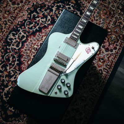 Gibson Gibson Custom Shop '63 Murphy Lab Firebird w/ Maestro Vibrola 2022 - Aged Frost Blue - Heavy Relic for sale