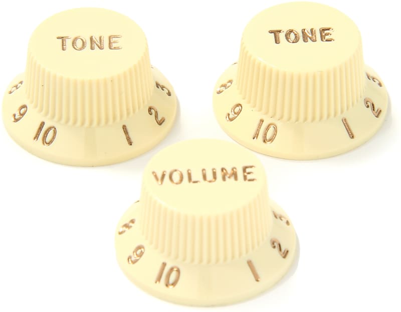Fender Stratocaster Replacement Knobs Aged White (5pack) Reverb