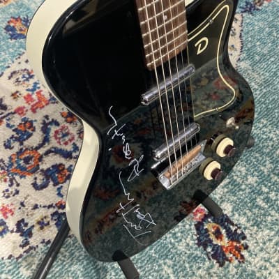 Tom Hamilton's Aerosmith, Danelectro Baritone Bass Signed! Authenticated! Black (#20) image 13