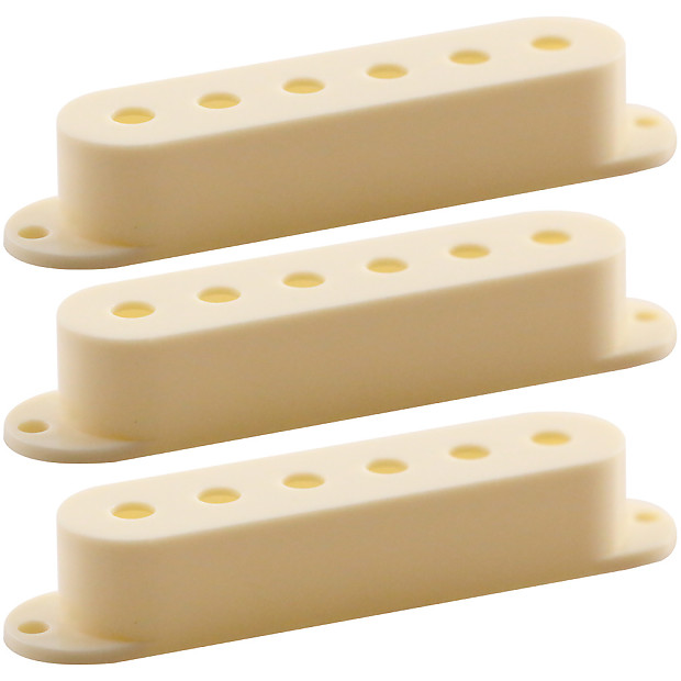 Seismic Audio SAGA13 Replacement Strat Single-Coil Pickup Covers (3-Pack) image 1