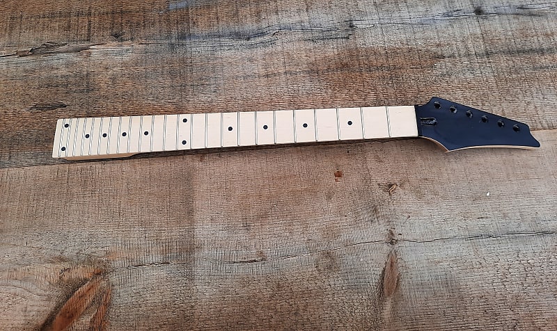 24 FRET MAPLE METAL SHRED GUITAR NECK STEEL FRETS GUITAR NECK | Reverb