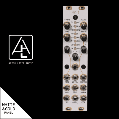 Antumbra Knit - Mutable Instruments Micro Plaits - Eurorack Module -White/Gold Panel image 1