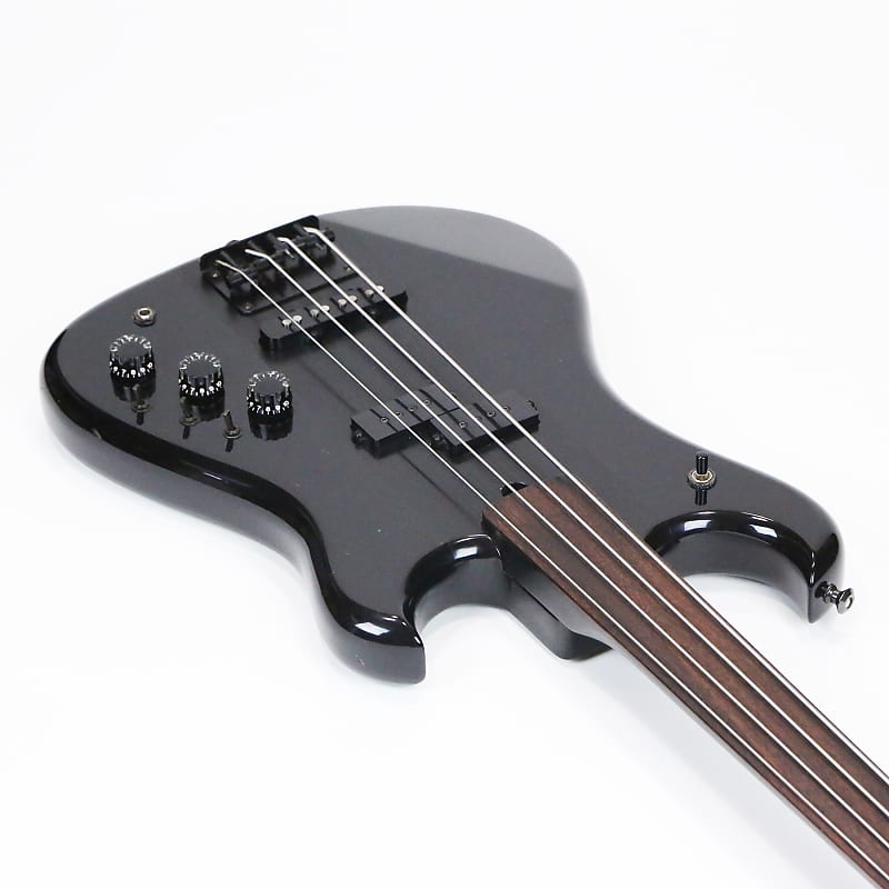1984 Electra Westone X695JB Jet Black X695 JB Vintage MIJ Jazz Precision  Electric Fretless Fretted Bass Guitar w/ 2 Necks Matsumoku Japan Orig. Hard  
