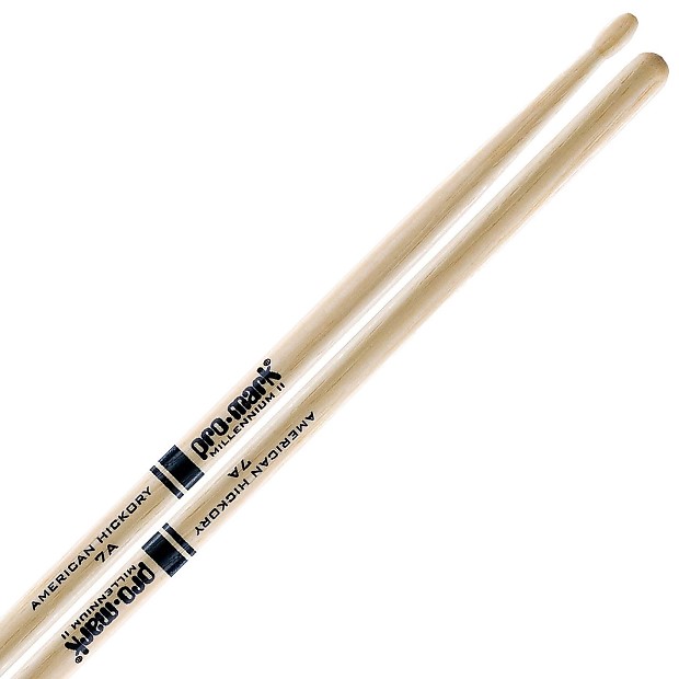 Pro-Mark TX7AW Hickory 7A Wood Tip Drum Sticks (Pair) image 1