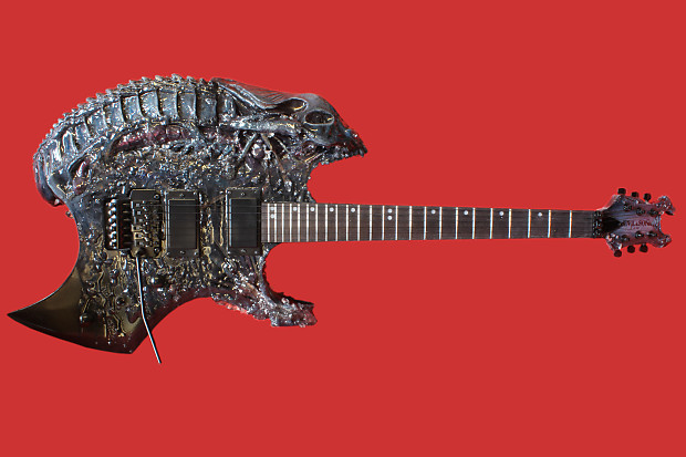 The Xenomorph III Alien themed guitar/playable artwork from Devil & Sons image 1