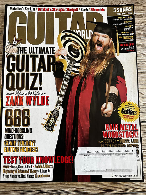 Guitar World Zakk Wylde Nov 2007 Back Issue with Tab Reverb
